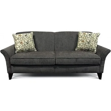 Contemporary Sofa with Flared Arms 